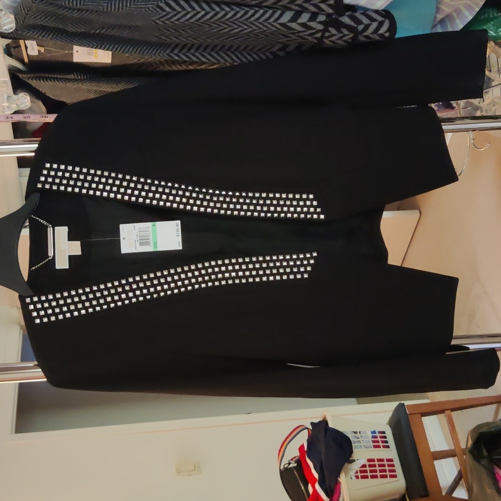 Michael Kors Embellished Black Blazer Size 8 NEW